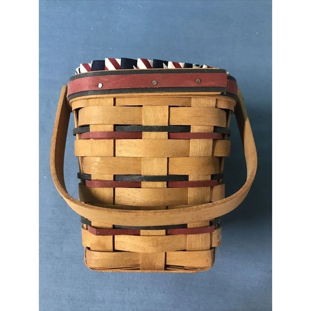 1995 Longaberger USA Flag Basket Heart Ornament Independence Patriotic
